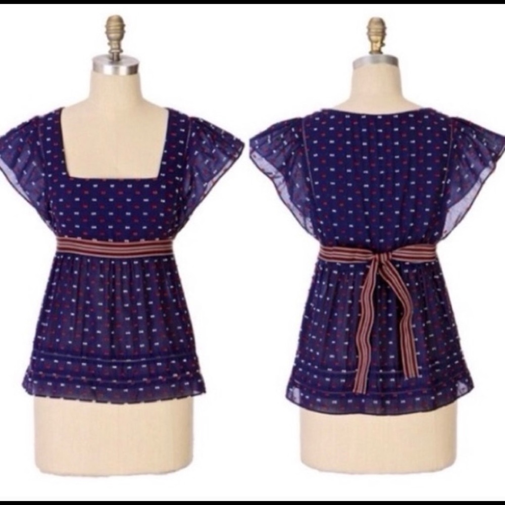 Anthropologie Fei top with tie